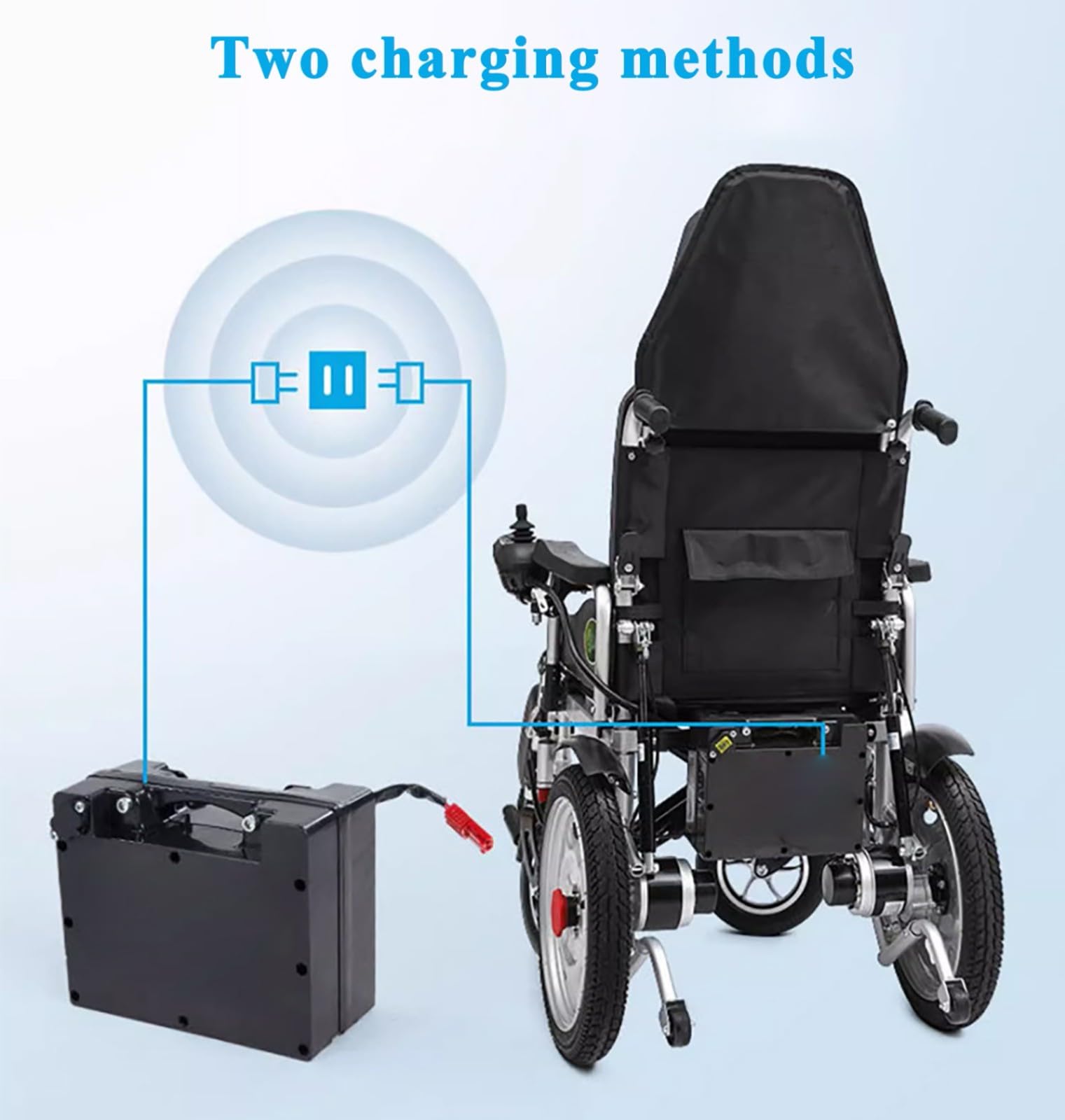 Batería para Silla De Ruedas Eléctrica De 24 V, 10 Ah, 12 Ah, 15 Ah Y 20 Ah con Cargador, Batería De Iones De Litio De 24 V con Batería Red Anderson, Baterías Recargables
