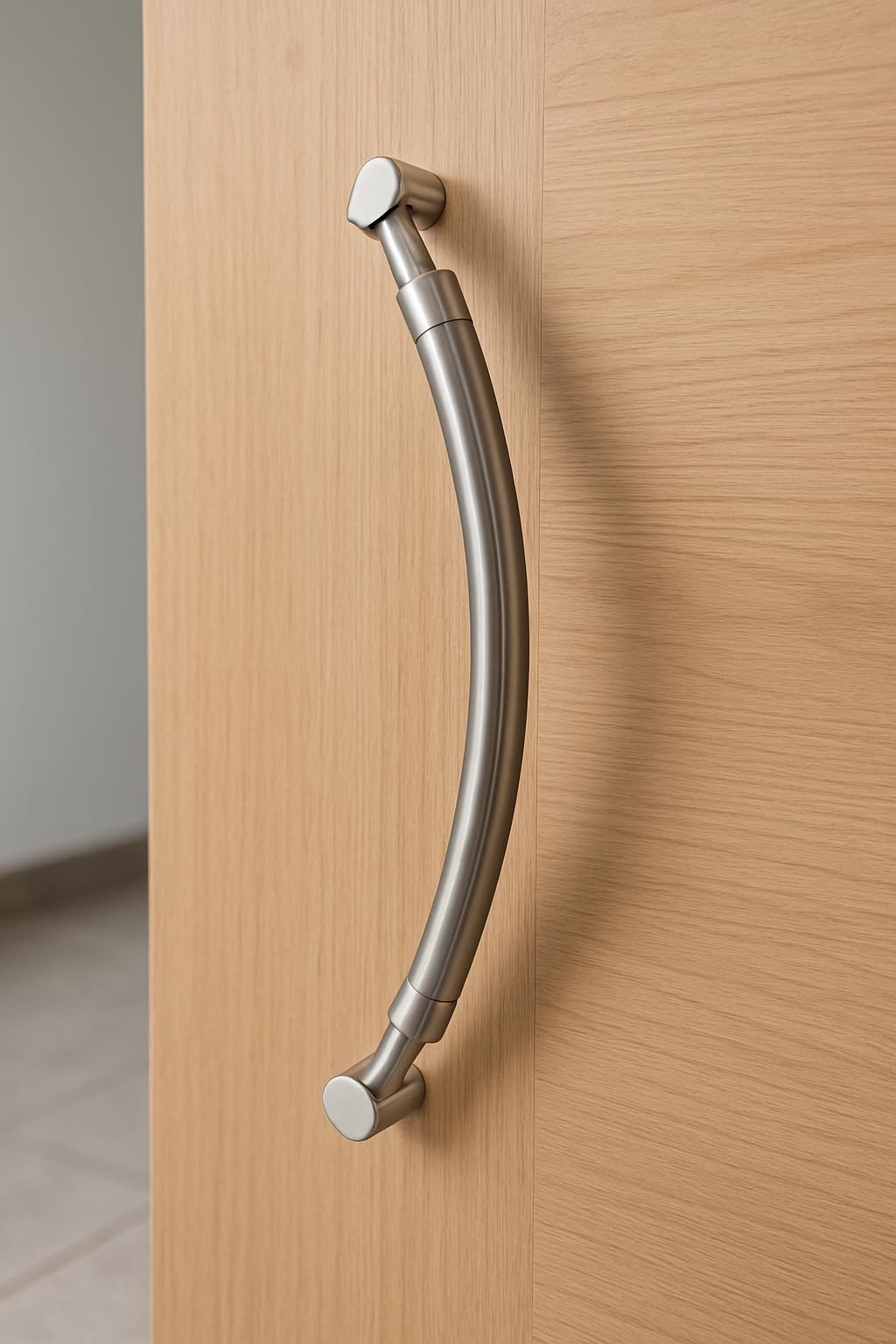 Maniglione In Acciaio Inox Satinato PH011A | Lucido | Lunghezza 432 | Maniglia Elegante Per Porte Interne Ed Esterne (Interasse 400)