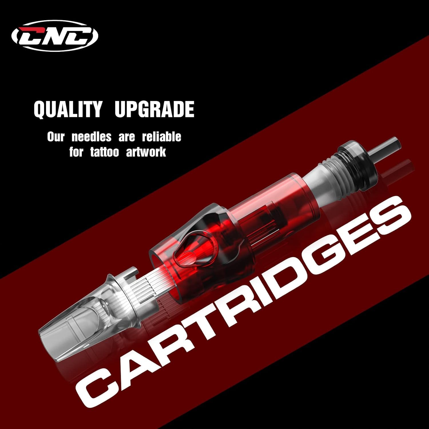 CNC Cartuchos de Tatuaje Aguja para Tatuar #10 Modelo Mezclado RL (7RM 9RM 11RM 15RM) Tattoo Cartridge Needles Bugpin 0.3mm Estándar Desechable con Membrana Curved/Round Magnum EN04X-40KIT-LL