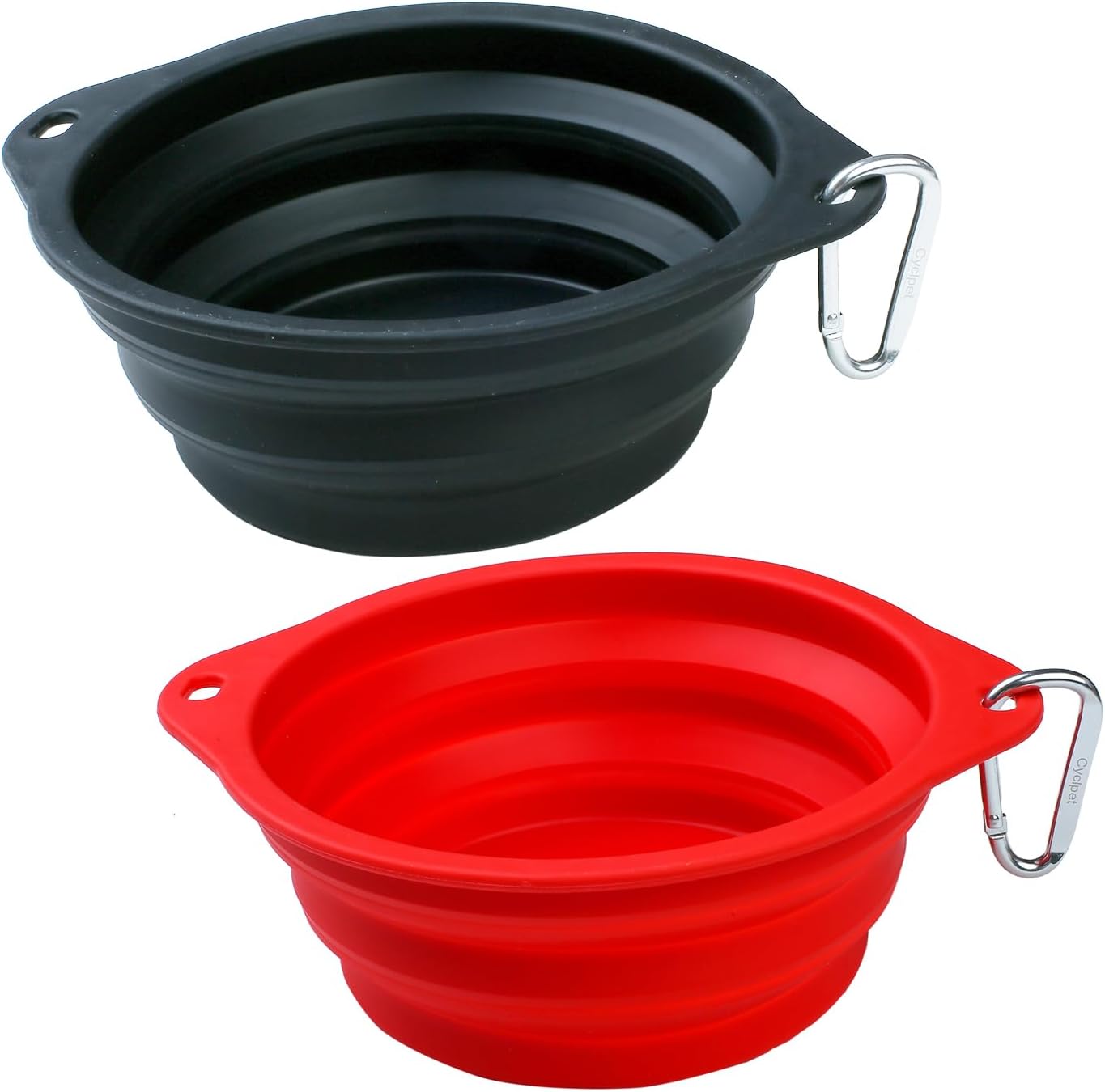 Portable Collapsible Silicone Dog Bowl with Carabiner – 3 Sizes