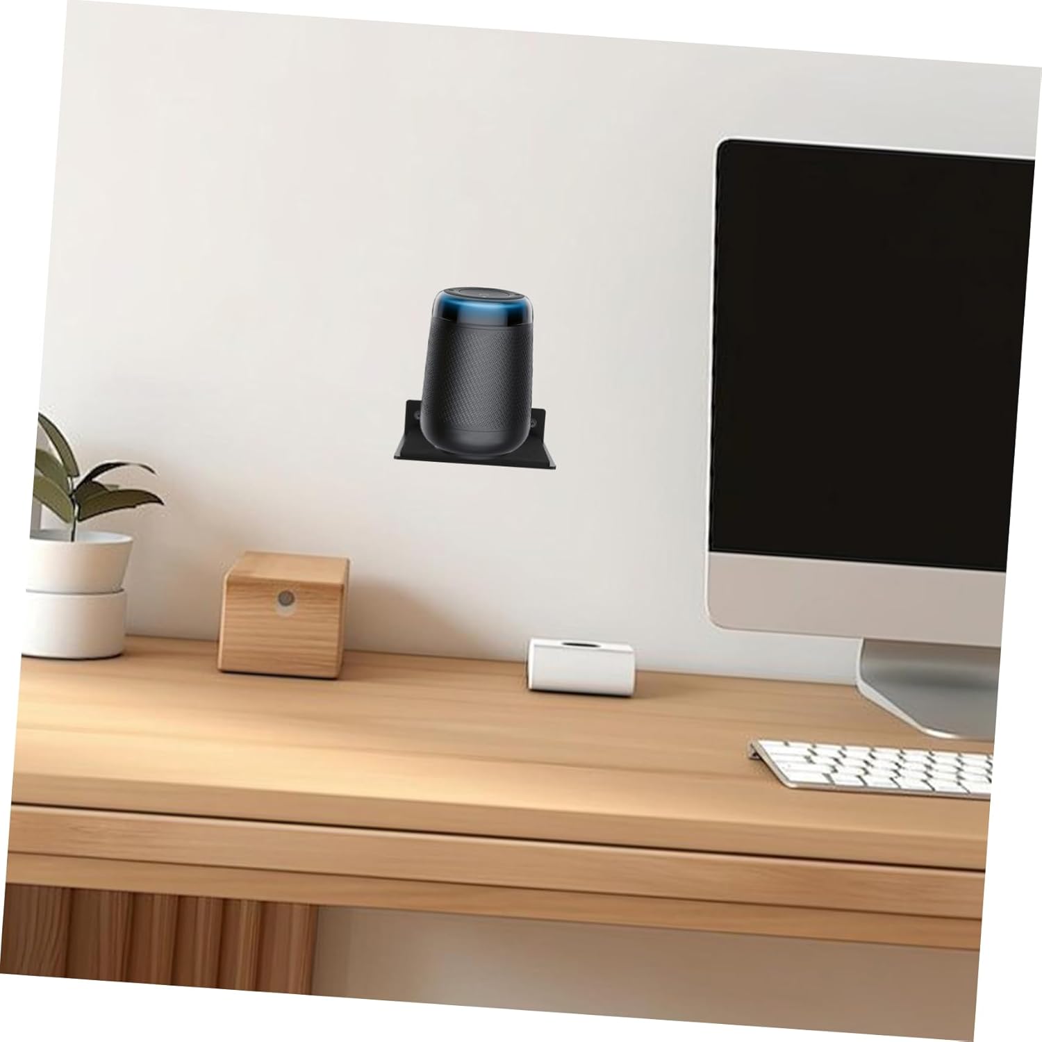 4pcs Speaker Wall Mount Stand and Felt Material for Wall Speakers Space-Saving for Bedroom Living Room