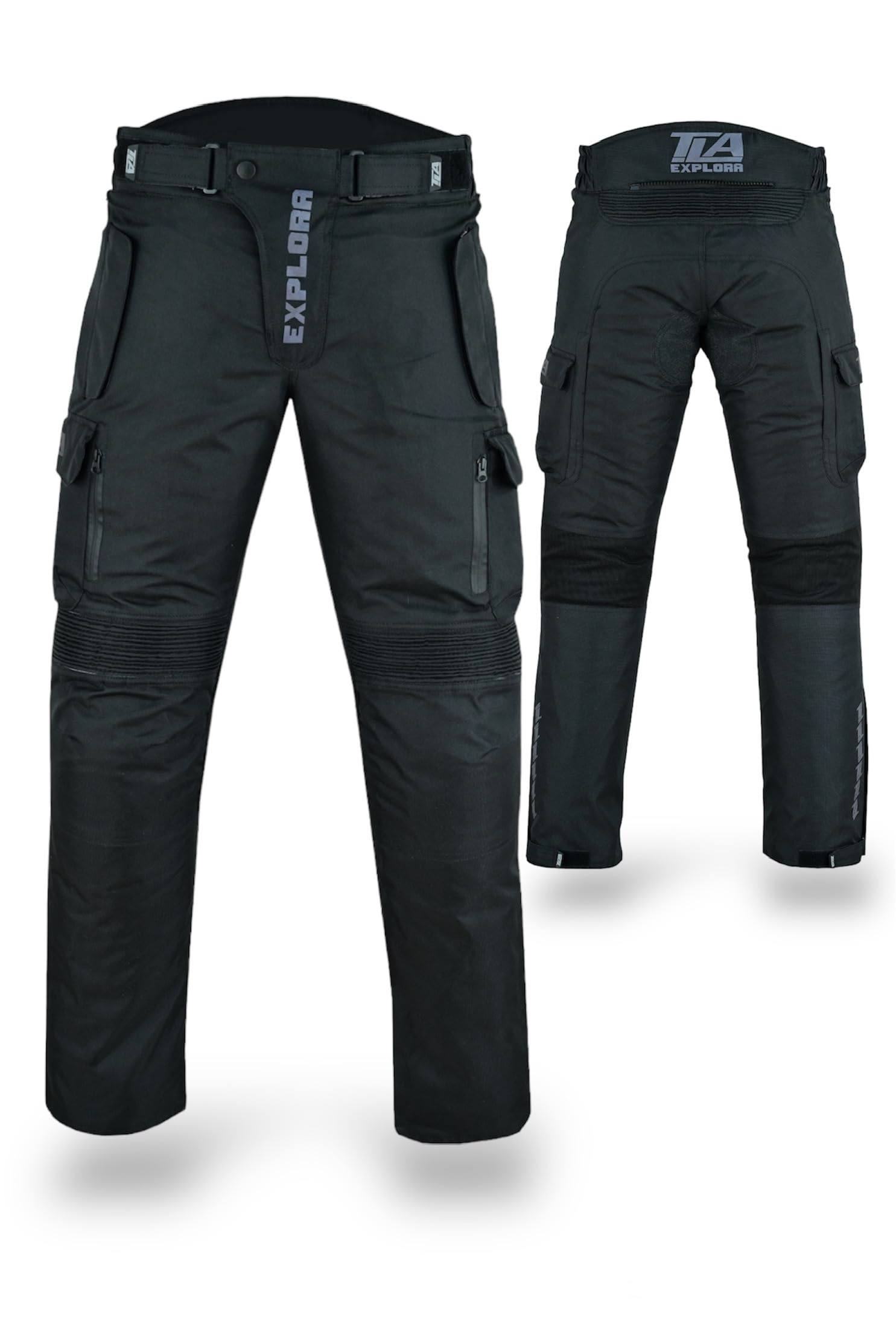 TLA EXPLORA Pantalon Moto avec Protections à 2 Couches, 4 Saisons, Doublure Amovible, imperméable, Homme et Femme