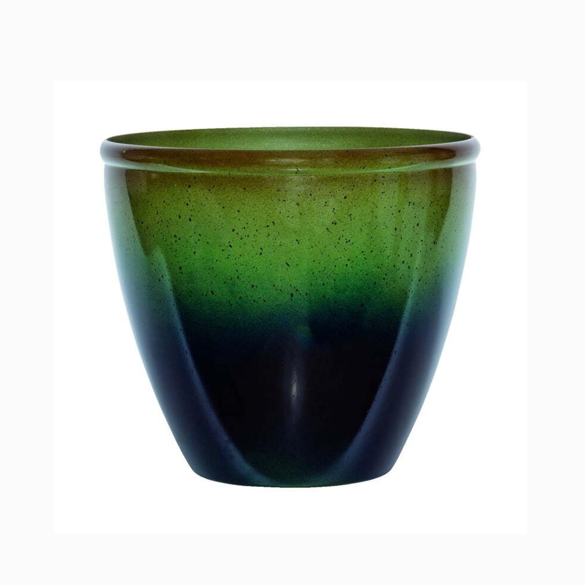 XPSHP25112 indoor plant pot Plant Pots Resin Multicolor Flower Simple Gradient Color Planters Succulent Plants Green Breeding Home Decoration For balcony decoration(Green blue)