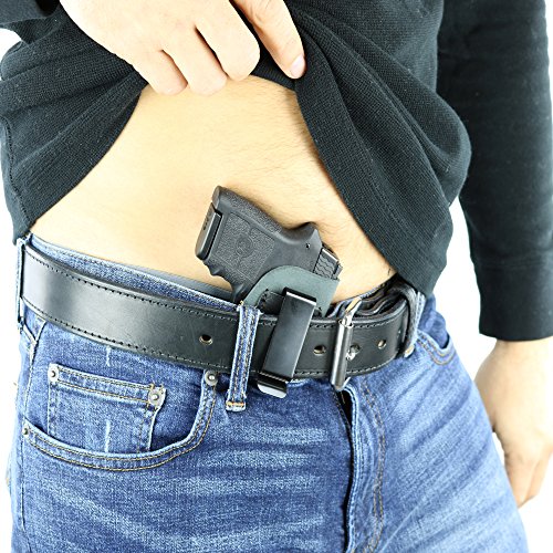 Comforttac Suede Leather Iwb Holster - Right Hand Draw - Compatible W/Most Small 380 - S&W Bodyguard - Ruger Lcp - Walther Ppk/S - Sig Sauer P238 P290 - Bersa Thunder - Colt Mustang - Beretta Tomcat #TOP4