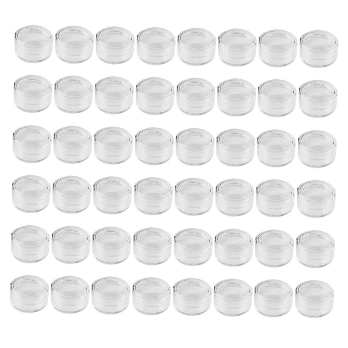 100 pièces Pots Vides Ronds Transparants avec Couvercles Contenants Miniatures pour Cosmétiques Paillettes à Lèvres et Échantillons Petits Flacons de Rangement Pratiques pour