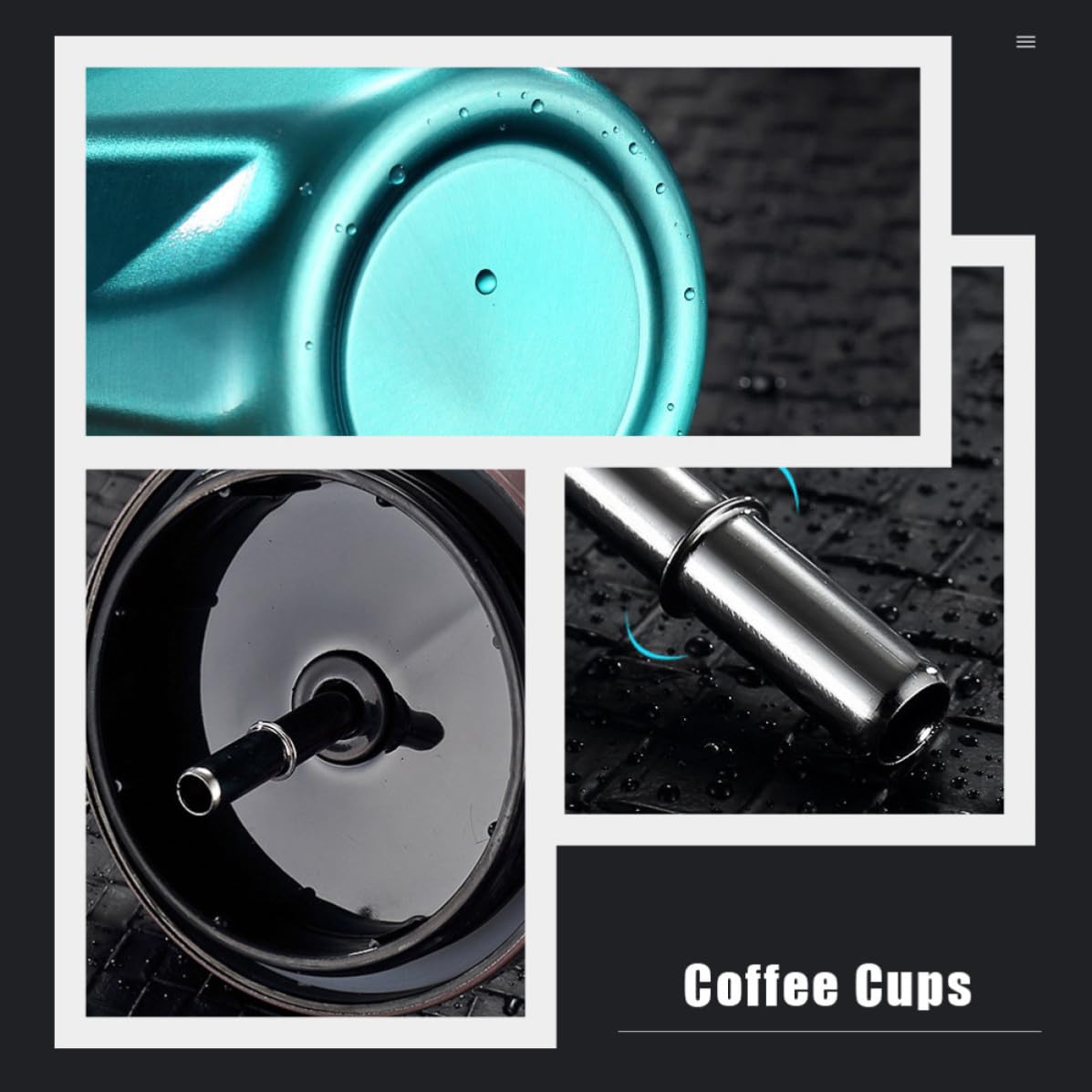 2 Stück pack Doppelwandige Edelstahl Isolierbecher mit Strohhalm Tragbar und Kreativ für Kaffee Zuhause oder Restaurant Modernes Design 500ml