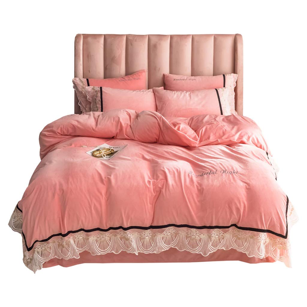 Juego de cama de leche caliente para cama king size de 4 piezas