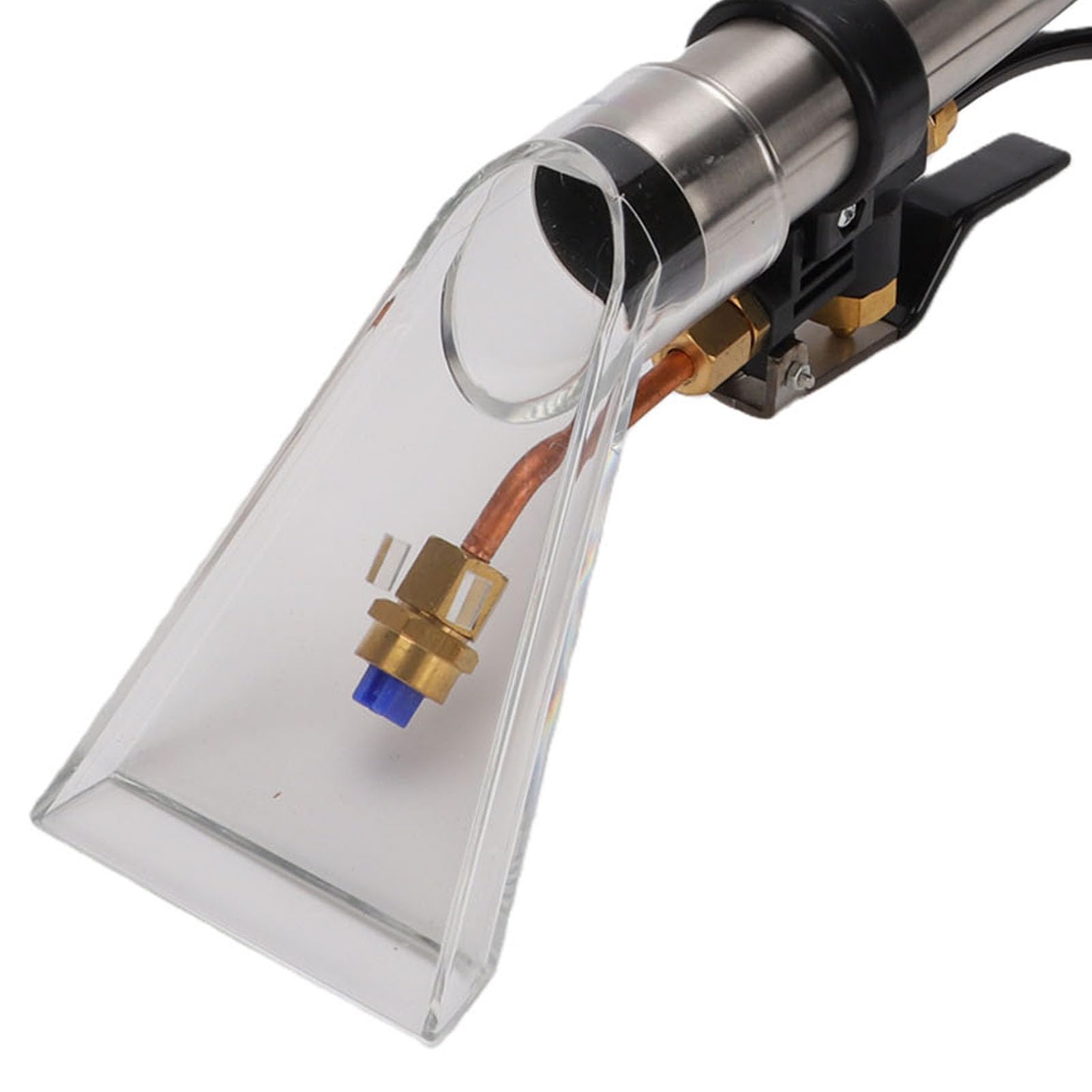 Adaptador de Aspiradora, Adaptador de Aspiradora en Seco y Húmedo con Boquilla Transparente, Diseño Reforzado con Latón Duradero, Accesorio Extractor de Limpieza de Alfombras