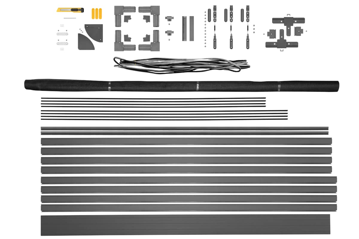 Schellenberg 70094 Fliegengitter Balkontür, Insektenschutz Tür Premium, Aluminium Rahmen, Fiberglas-Gewebe, 100 x 215 cm, anthrazit