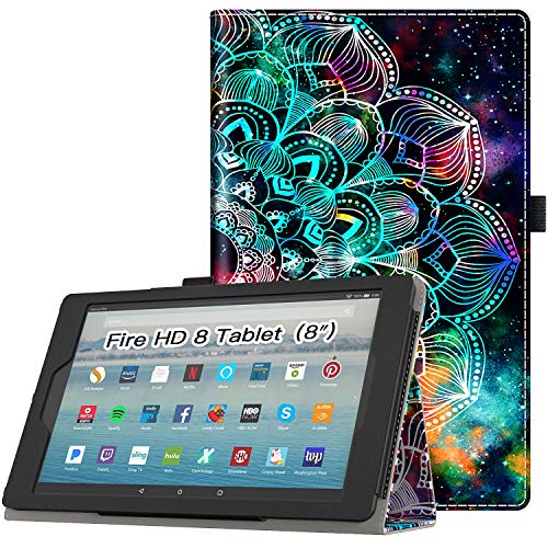 Retear Case for Amazon Leather Kindle Fire HD 8 Tablet(7th/8th Generation, 2017/2018 Release)