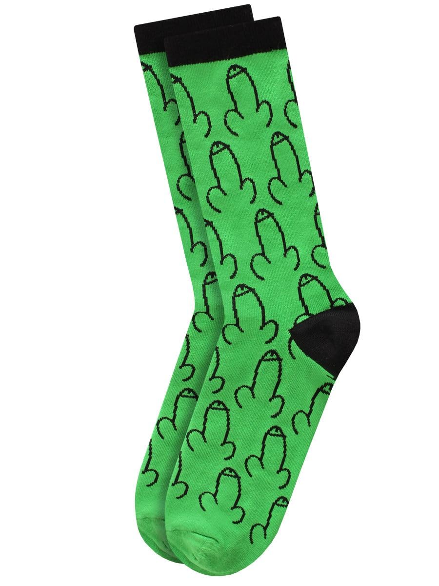 Grindstore Unisex Green Twisted Soles Willy Novelty Adult Socks - 1 Pair