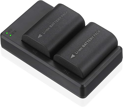 Miniatura 1 de LP-E6NH Paquete de baterías de alta capacidad (2950 mAh) y cargador de batería dual para baterías LP-E6NH para cámaras 90D, 80D, 70D, 60D, 60Da, 7D,