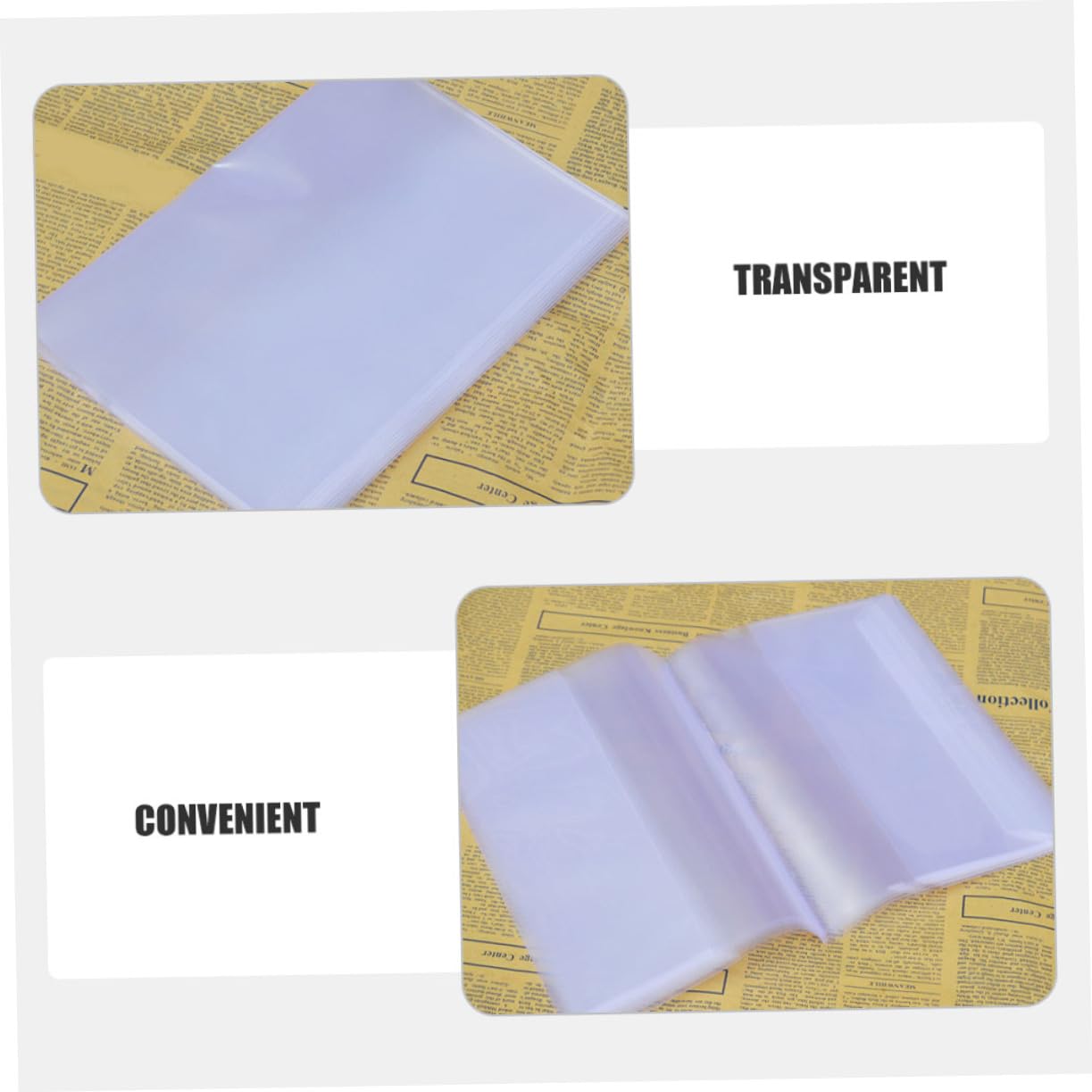 SEWACC 60 Stk wasserfeste Buchfolie klarer Buchmantel Buchumschläge Taschenbücher Zeitschriftencover buchschutzfolie schulbuchumschlag Klarer Buchdeckel Cover für Buch pp Transparent