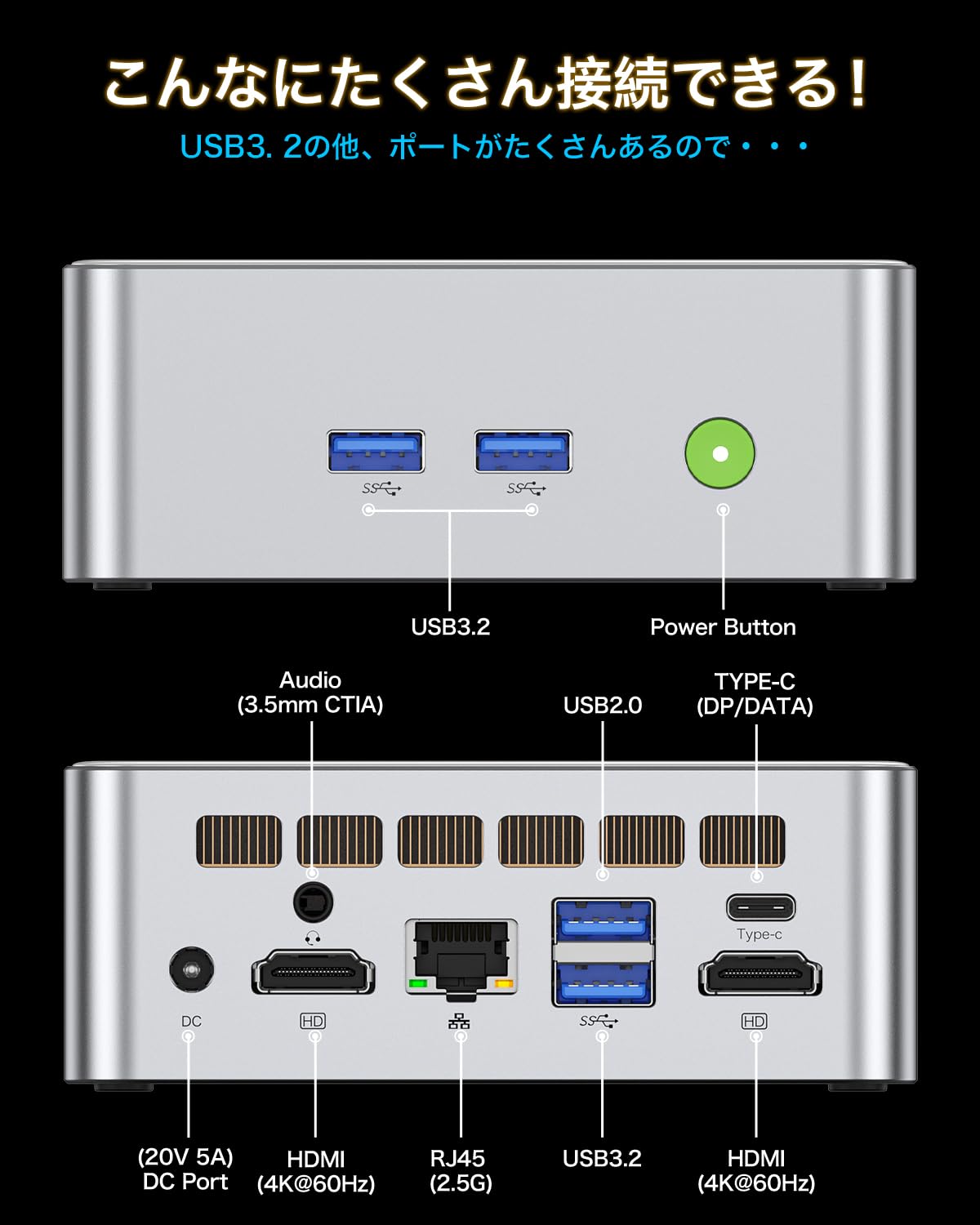 Amazon.co.jp: GMKtec ミニPC Intel Core i5-12450H プロセッサー mini 