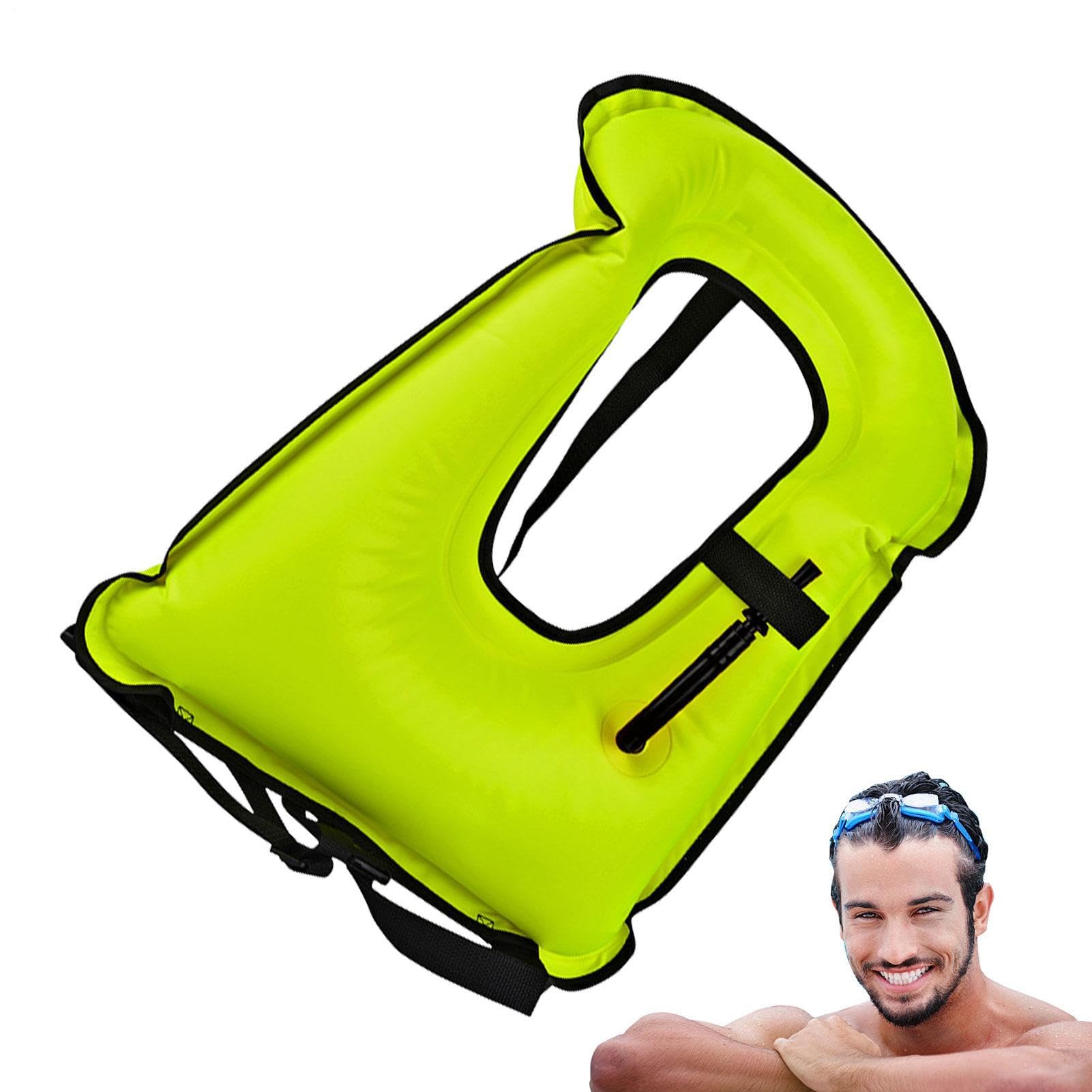 Generico Snorkeling Vest - Inflatable Vest | Life Vests Snorkel Adult for Snorkeling And Swimming Beginners, Load up to 220 Pound, Flotation Jacket, Buoyancy Aid for Diving