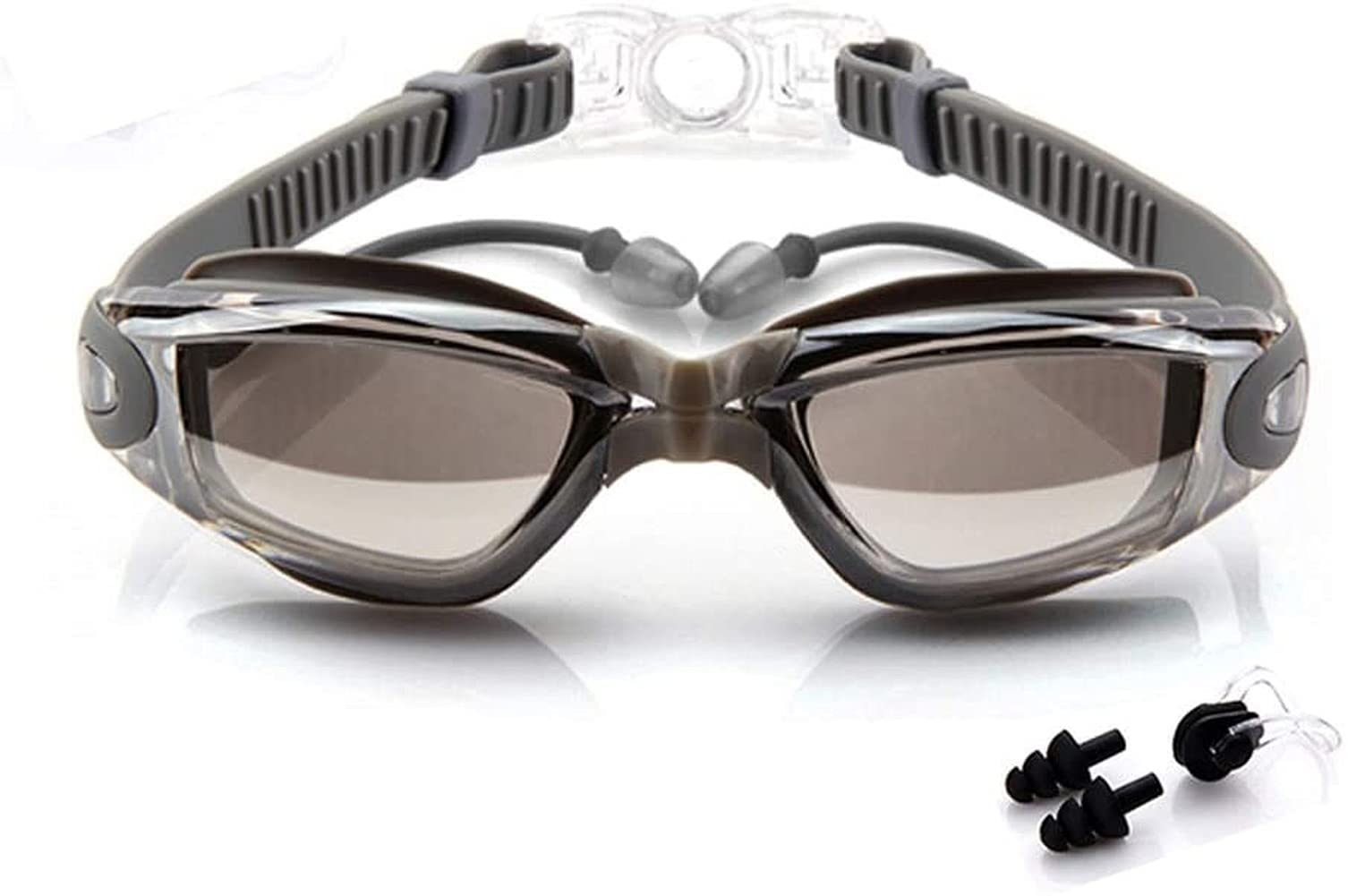 BEEWAY Schwimmbrille, Premium bequem Swim Google befestigt 2, Anti Nebel UV-Schutz Objektive Voll verstellbar für Erwachsene Herren Frauen und Kinder 8 +