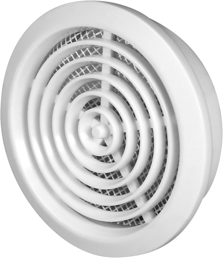 2X Ventilation Grille Diameter 45 mm Round White Exhaust Air Grille Supply Air Exhaust Air Grille Ventilation T73w