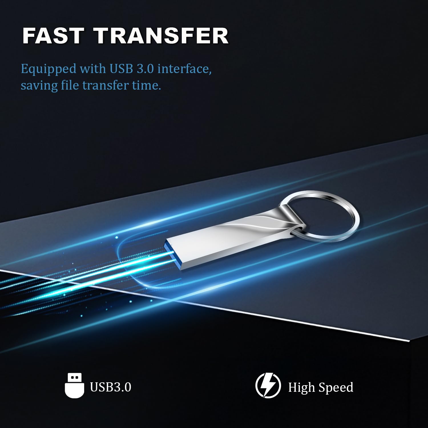 Chiavetta USB 982GB, Alta Capacità Pen Drive Alta Velocità Portable Memoria USB con Portachiavi, Pendrive Compatibile per Laptop/Computer/PC
