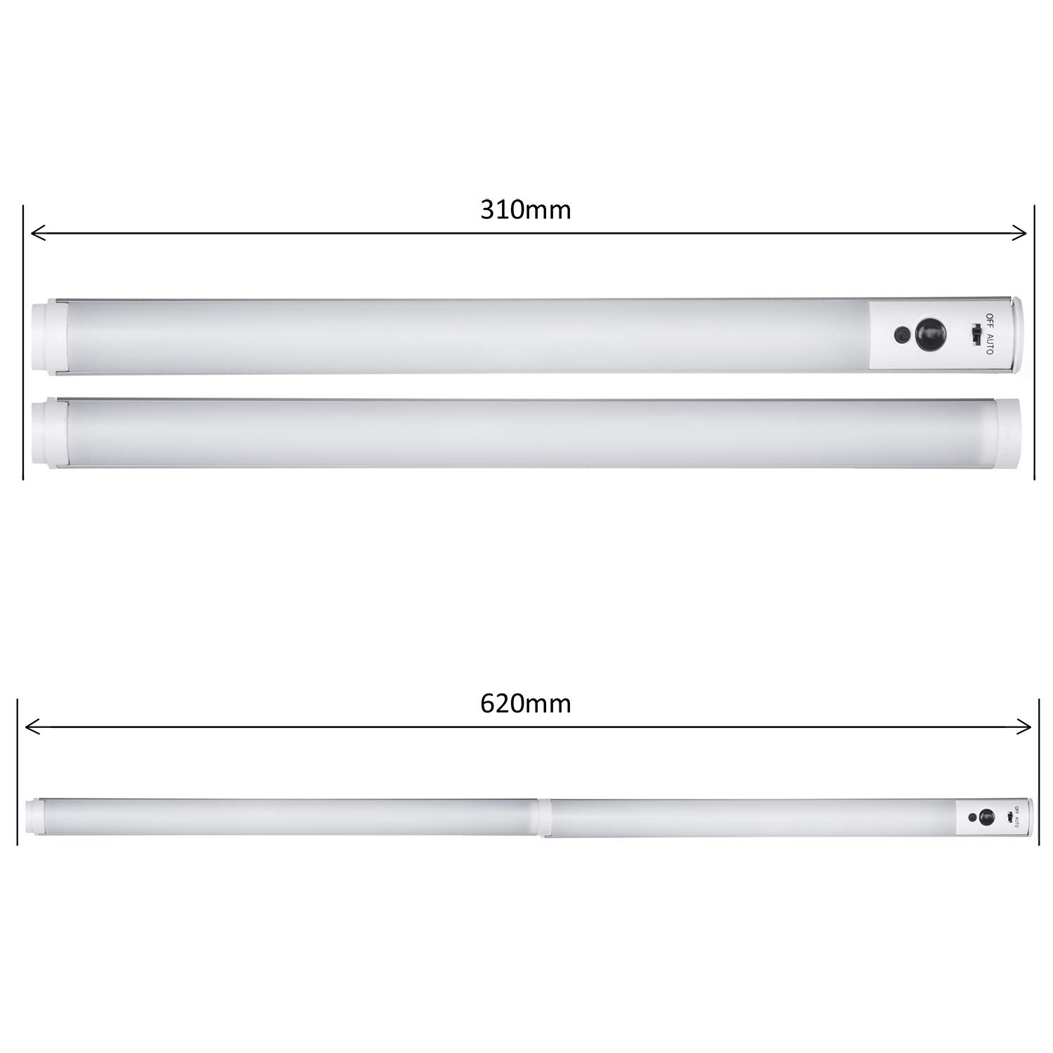 Maclean MCE245 Linear LED lampy podszafkowe z pilotem zdalnego sterowania, liniowa listwa świetlna, timer, regulacja jasności, 240 lm, zimna biel (zestaw 2 modułów)