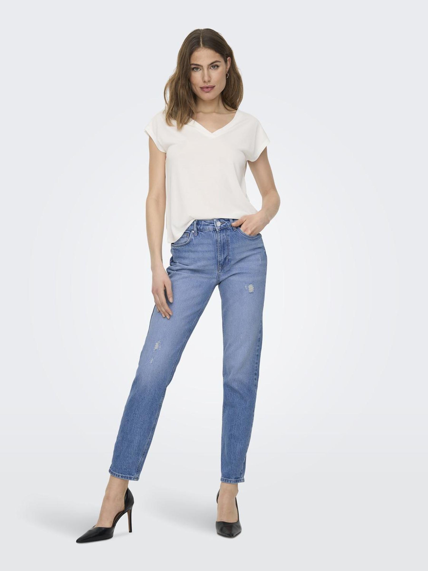 ONLY Onlemily Hw Str Ank Dst Dnm Rea697 Noos - Dżins Kobiety
