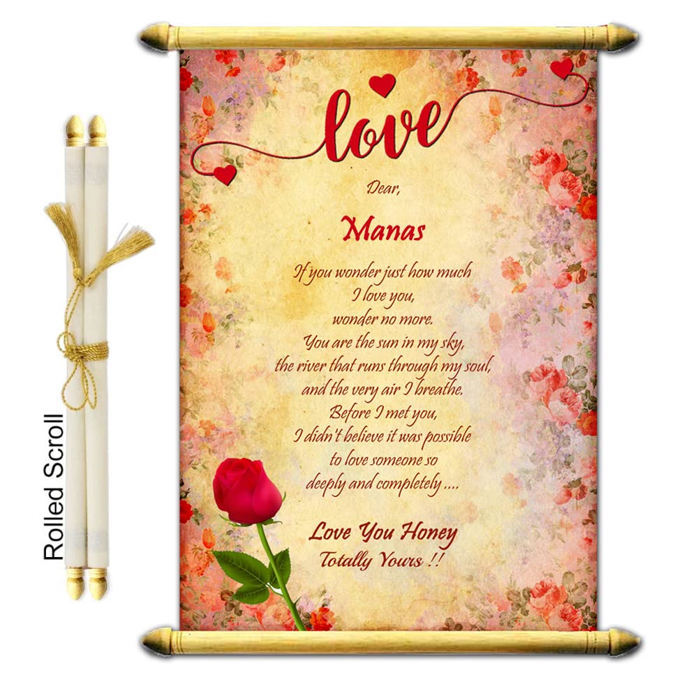 I Love You Manas Wooden Scrolled Love Letter Quotes 01