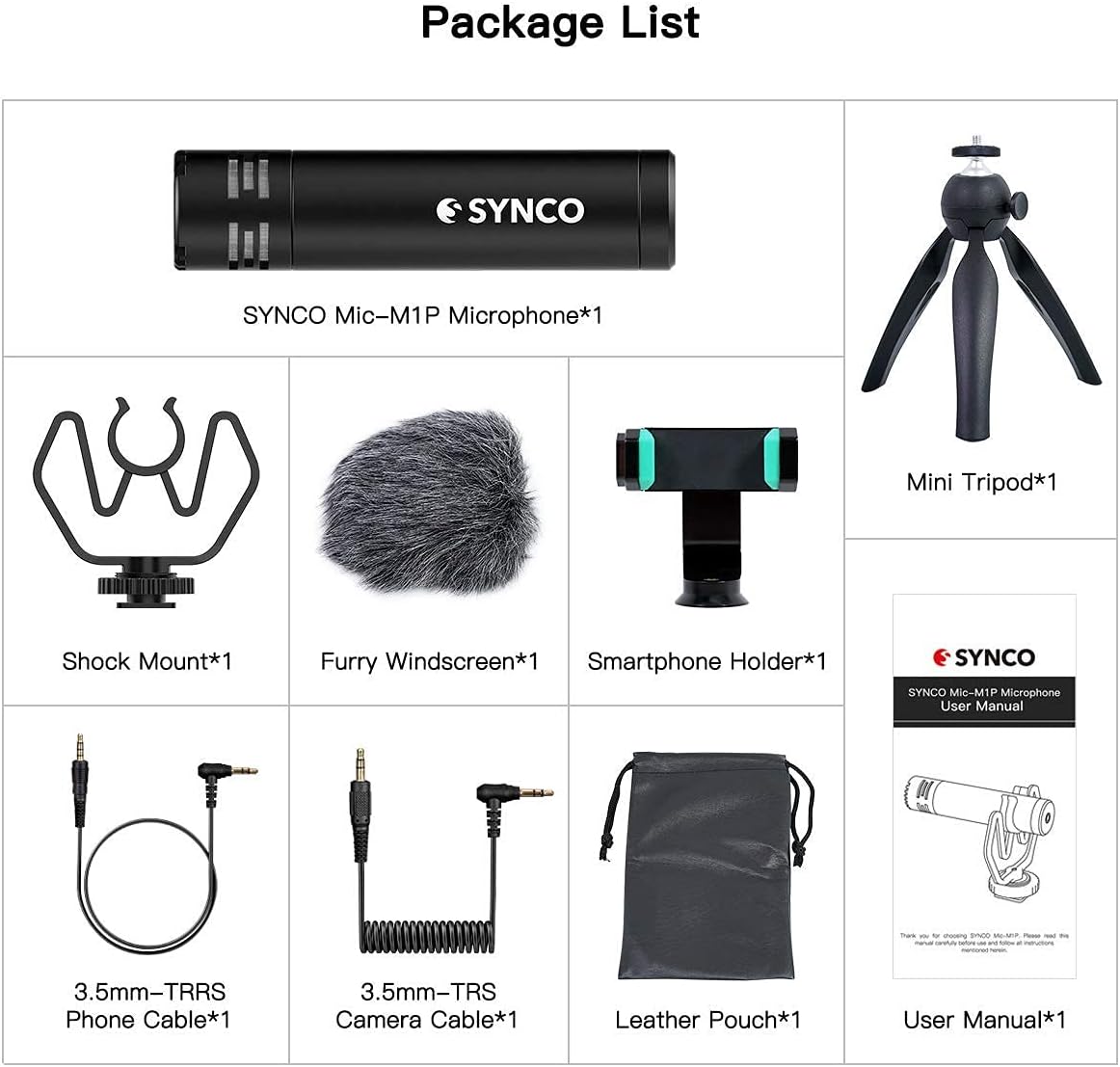 Product Deal SYNCO M1P Microphone with Tripod for Smartphone, Video Shotgun Cardioid Mic Tripod Rig Holder Kit for iPhone Samsung Huawei Lowest Price SYNCO M1P Microphone with Tripod for Smartphone, Video Shotgun Cardioid Mic Tripod Rig Holder Kit for iPhone Samsung Huawei