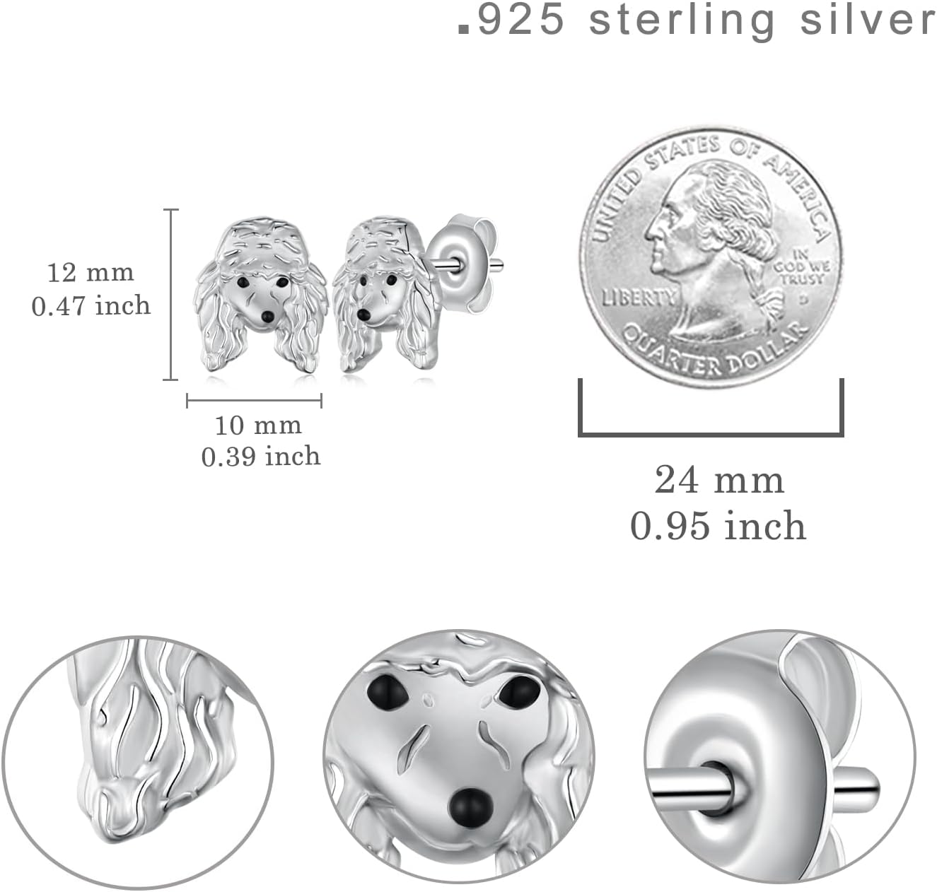 Pug/Boston Terrier/Bichon Frise/Dalmatian/Cavalier King Charles/Shih Tzu/Pitbull/Poodle/German Shorthaired Pointer/Bernese Mountain Dog Earrings Sterling Silver Dog Jewelry Gifts - Image 4