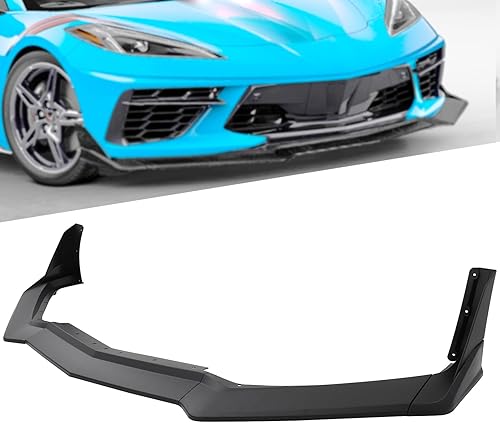 MotorFansClub 7 piezas de parachoques delantero divisores para Chevrolet Corvette C8 Z51 STG 2020 2021 2022 2023 protección Splitter Spoiler Trim