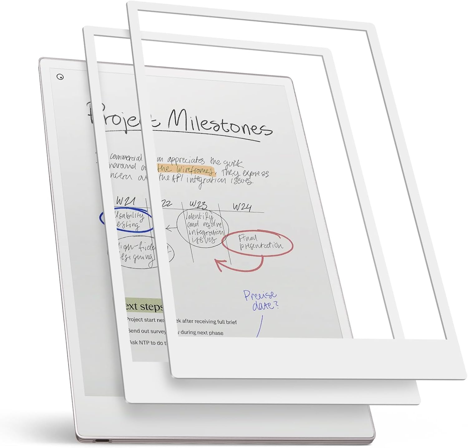 CoBak Paper Feel Writing Screen Protector for reMarkable Paper Pro 11.8" 2024 Released - Matte Suface Anti-Glare and 9 H Hardness Tempered Glass Anti-Scratch - 2 Pack White