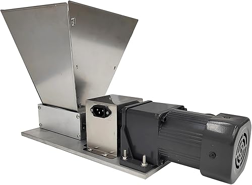 110V 60W 75RPM Máquina de molienda eléctrica manual de acero inoxidable molinillo de cebada con 4 tolvas y 2 rodillos Molino de grano de cerveza