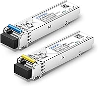 Vista 11 de 1 par de transceptores 10G SFP+ Bidi, módulo monomodo SFP LC de 10 GB, mini gbic bidireccional para Cisco SFP-10G-BXD-I (1330nm-TX/1270nm-RX)