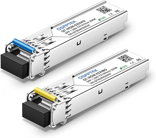 Miniatura 11 de 1 par de transceptores 10G SFP+ Bidi, módulo monomodo SFP LC de 10 GB, mini gbic bidireccional para Cisco SFP-10G-BXD-I (1330nm-TX/1270nm-RX)
