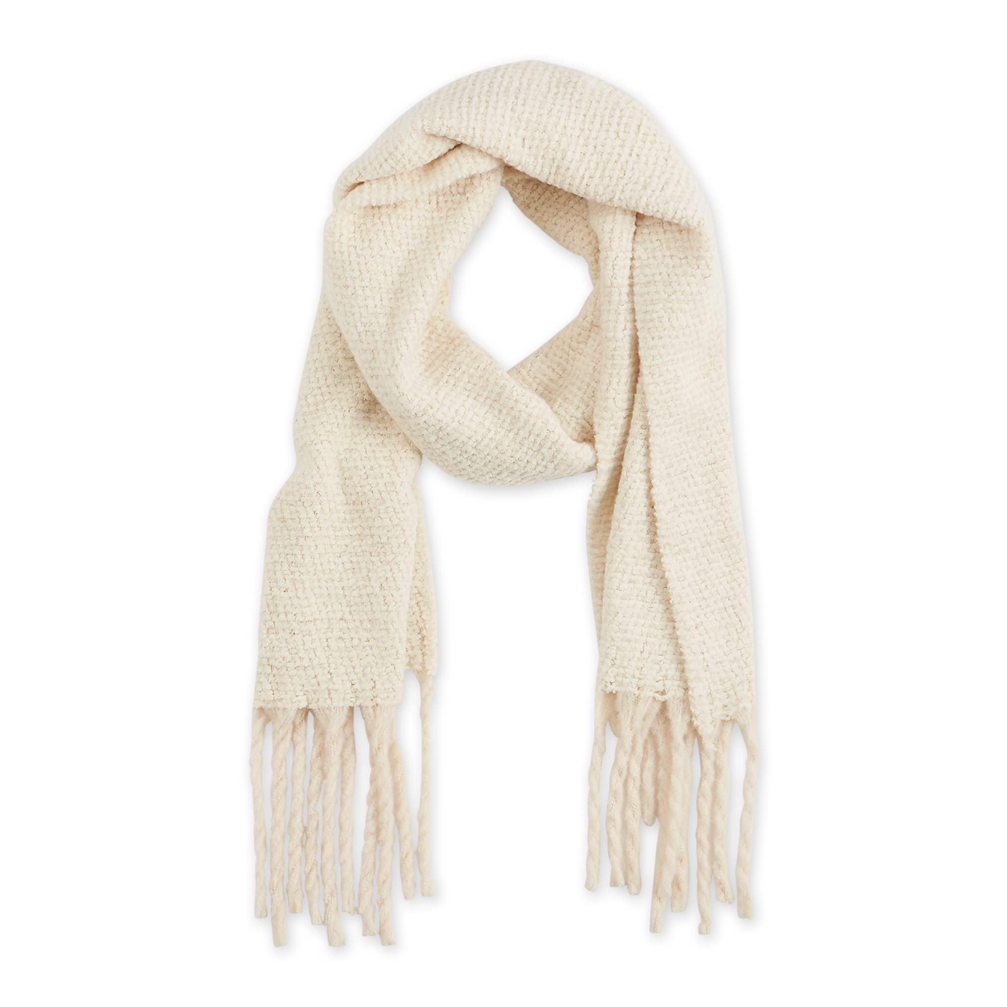 Hadley Wren Women's Fuzzy Fringe Scarf, Aubrey, One Size