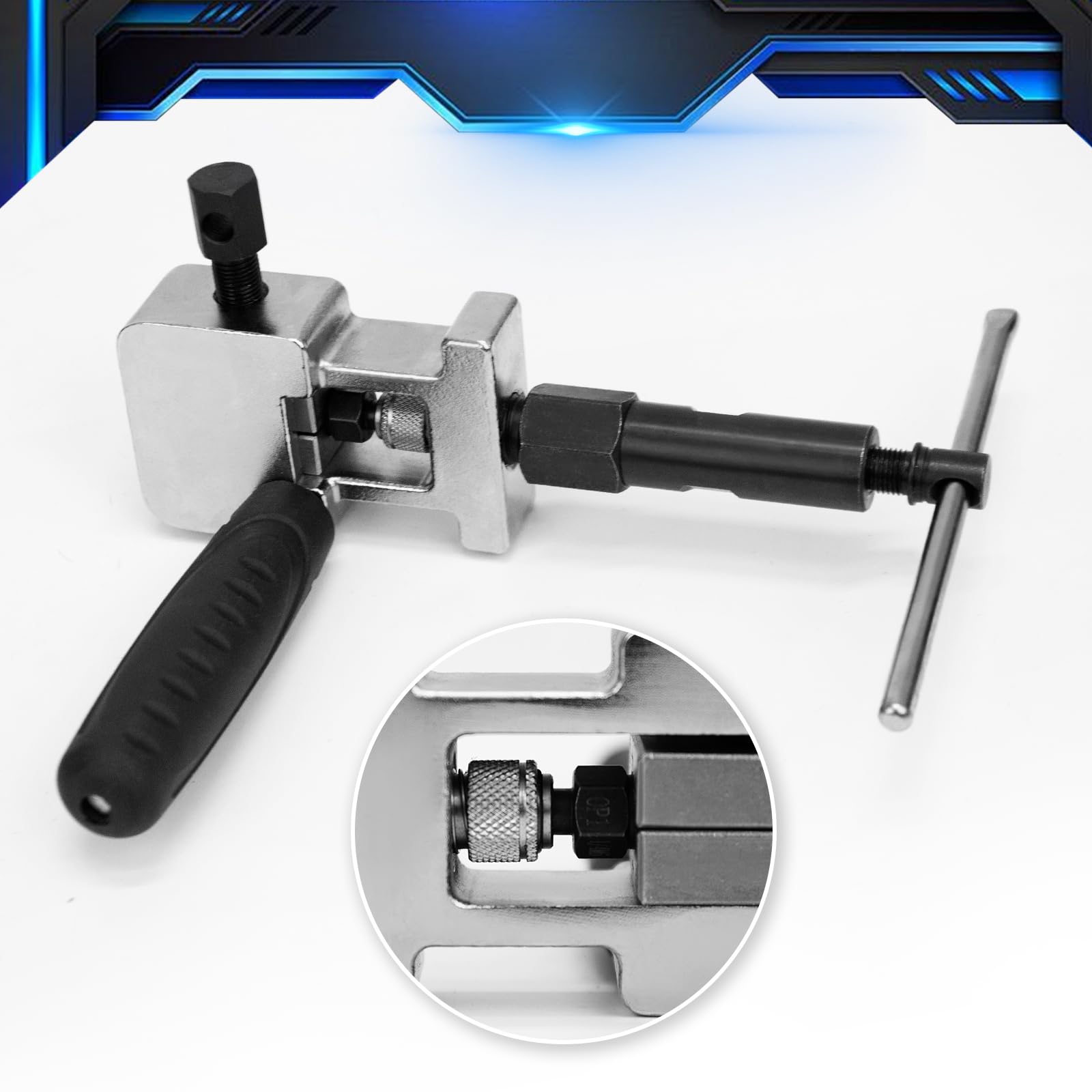 JAOGAUS Outil à Évaser Hydraulique pour Tuyaux de Frein, Kit Mobile d'Évasement pour Évasement Double et Convexe SAE/DIN, avec Coffret de Rangement et 18 Accessoires