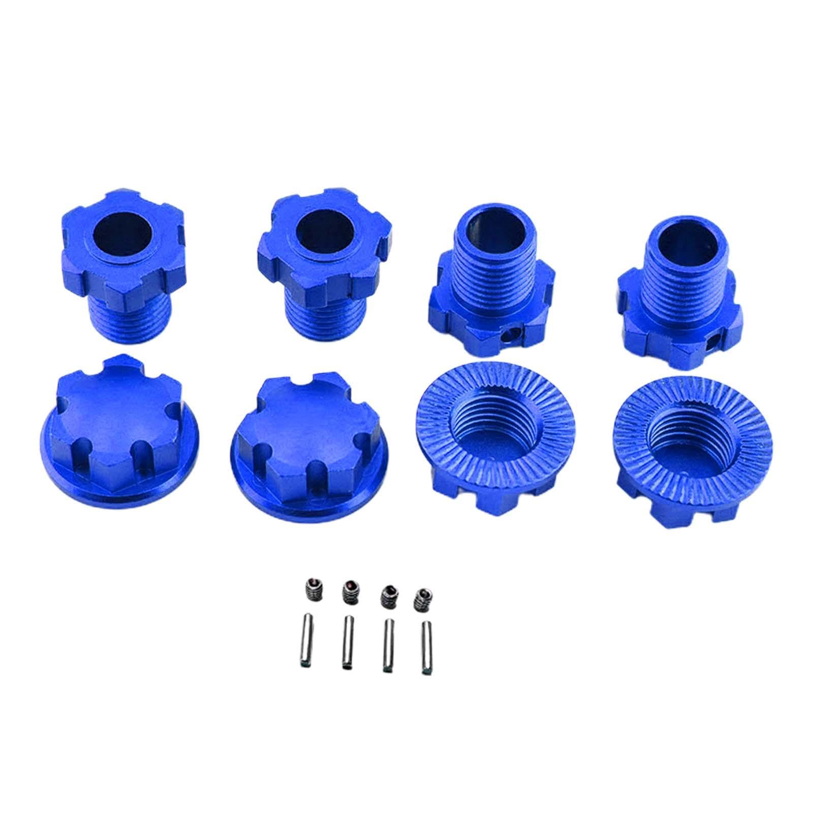 4 Pieces Splined Wheel Hubs Hex 17mm Hex Nuts for Maxx Sledge E Revo VXI DIY Blue,|Toys & Hobbies | Radio Control & Control Line |4 Hub Adapter
