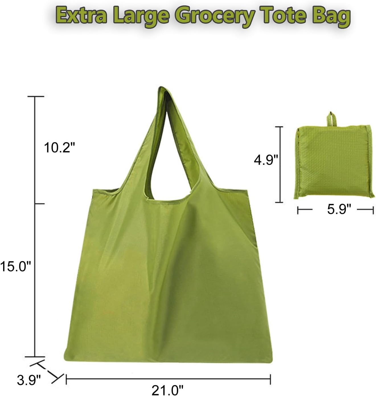 VIPbuy Reusable Shopping Bags - Foldable Extra Large Waterproof Grocery Tote Bag, Washable 55LBS Shoulder Bag - Image 5