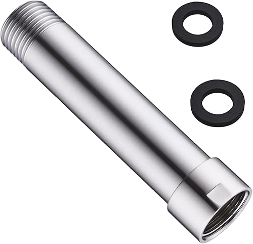 Miniatura 7 de Extensor de brazo de ducha negro, extensión de brazo de ducha de 4 pulgadas por BSTIIU, NPT de 12 pulgada macho a hembra, brazo de ducha recto en