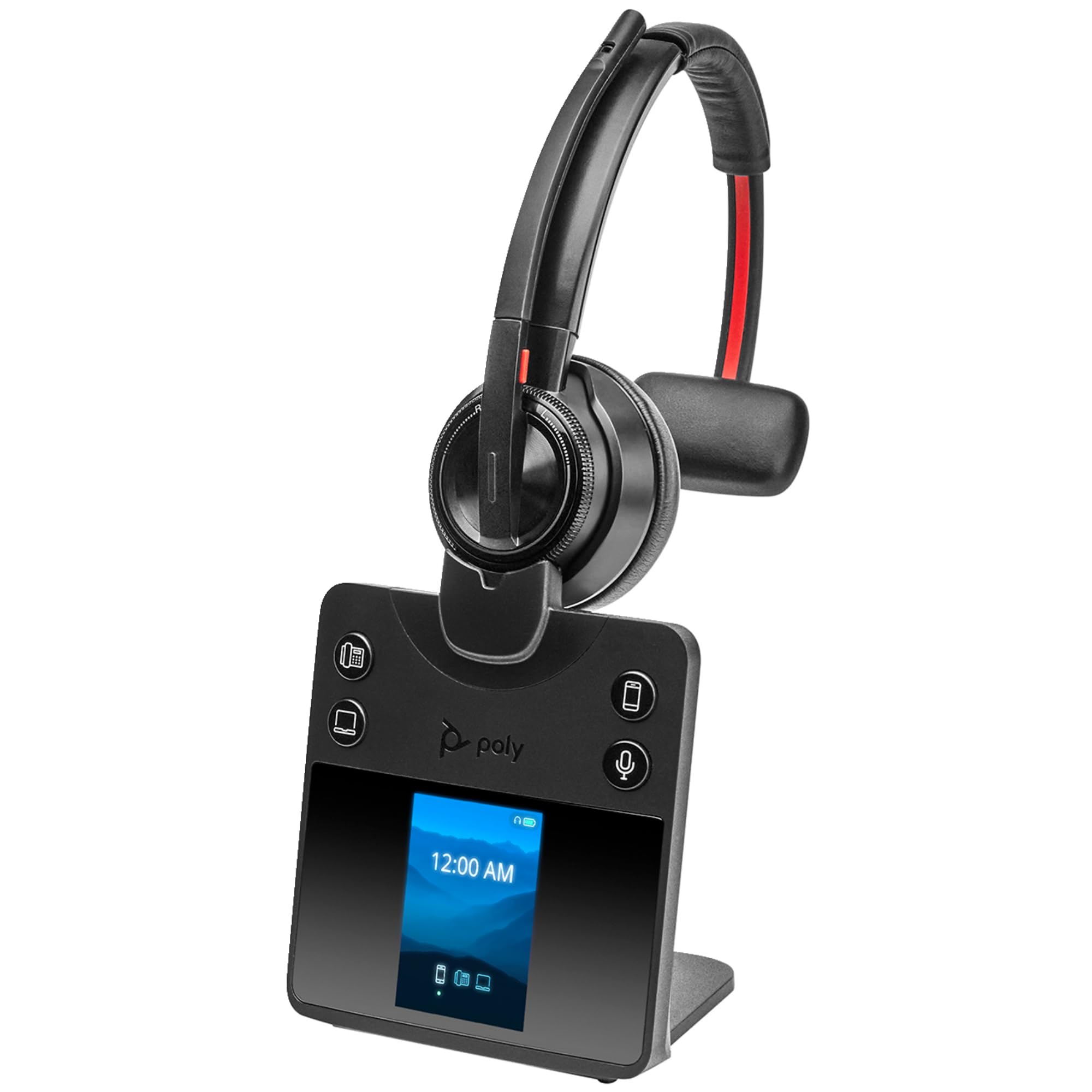 Poly Savi 8410 Office Savi 8400 Series - Auriculares in-Ear - DECT/Bluetooth - Inalámbrico - Negro - Certificado para Microsoft Teams