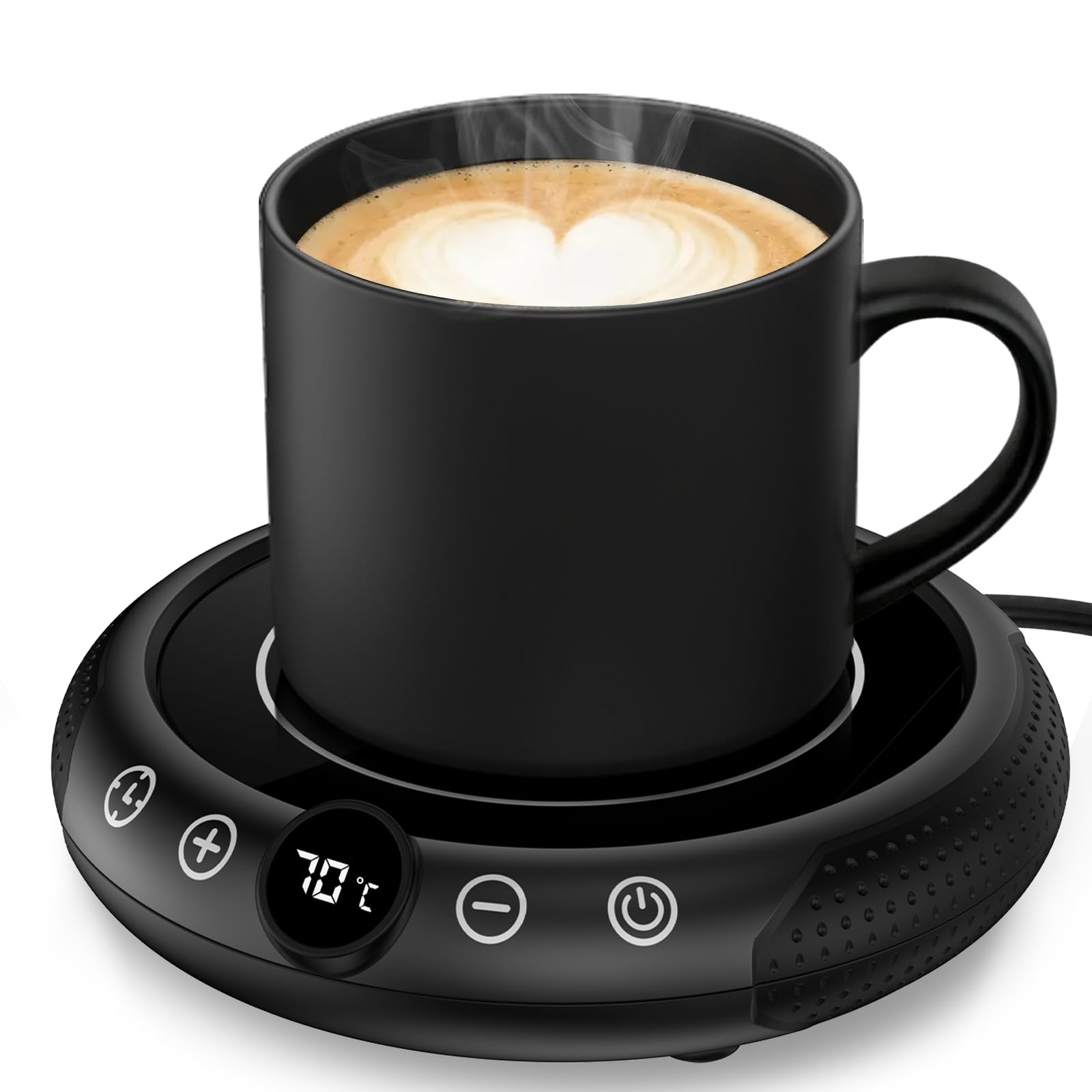 XREXS Calentador de Tazas Eléctrico para Café y Té, Mantenedor de Bebidas Calientes Portátil, Ideal para Hogar y Oficina, Compatible con Varios Tamaños de Vasos (Taza No Incluida)