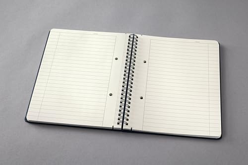 SIGEL CO825 Premium Spiralblock A4, liniert, dunkelblau, 80 Blatt, sehr stabiler Hardcover-Einband, aus nachhaltigem Papier, Conceptum