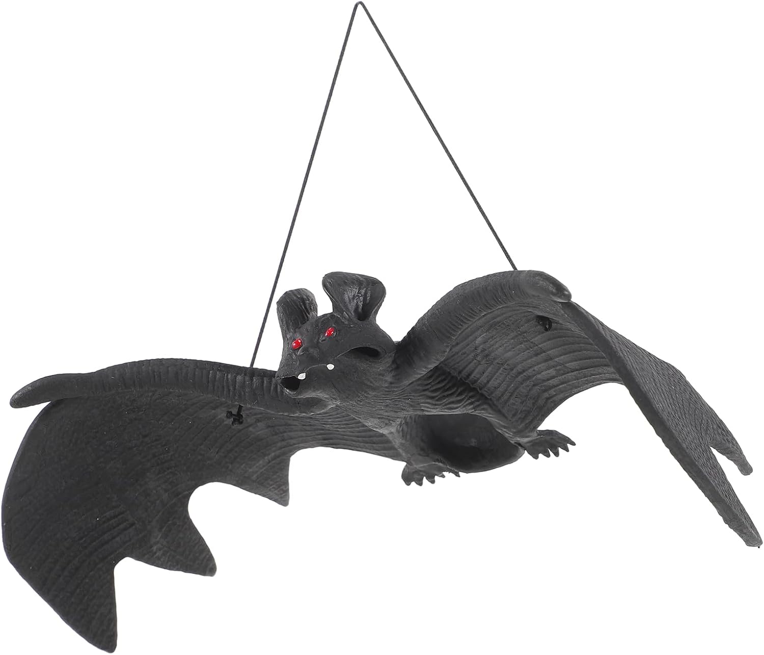 Product image of LUOEM 3 PCS Halloween Simulation Hanging Bats Realistic Looking Spooky Rubber Hanging Bats Props for Halloween Decoration (24 x 9cm)