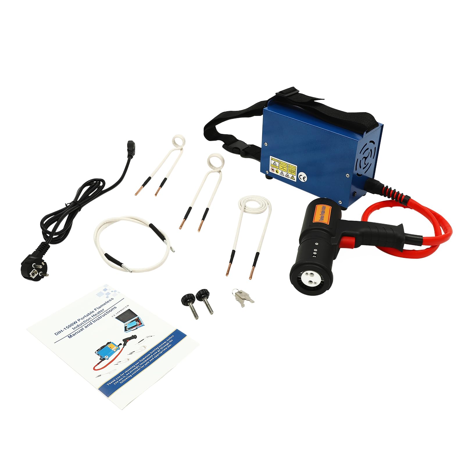 1500W Induktionsheizgerät 1000℃ Induktion Schraubenlöser 4 Spulen ohne Flamme induktionsheizgerät kfz Induktionsheizer Inkl Heizset für Induktion