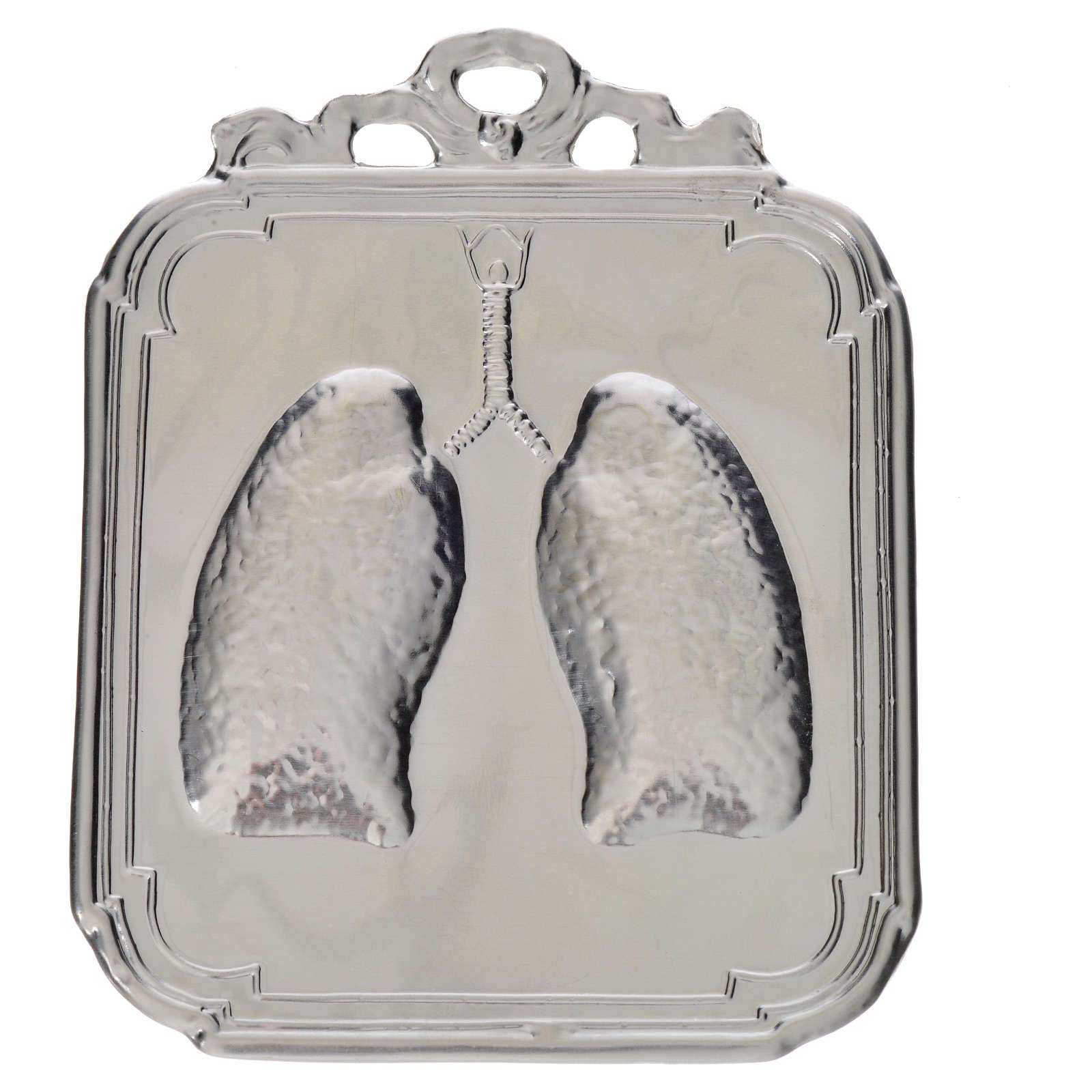 Ex voto polmoni 12x9 cm, Argento