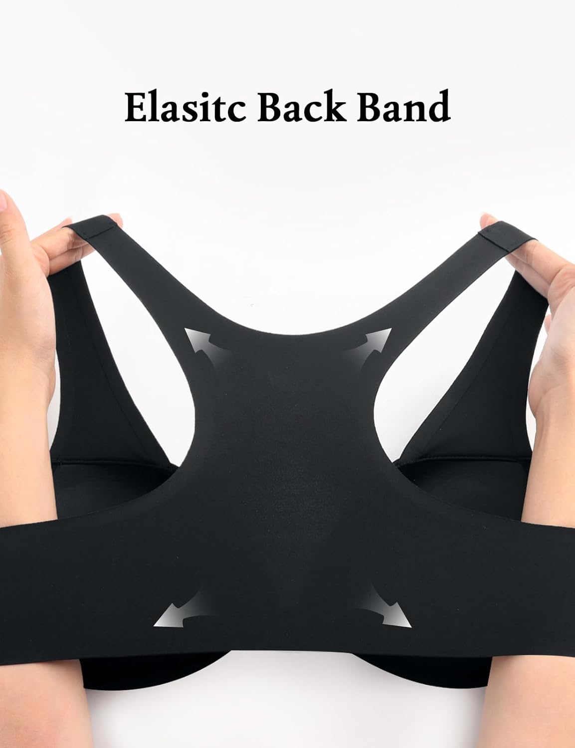 Women's Push Up Racerback Front Closure Bras Seamless Plunge Padded Underwire Add 2 Cup Sizes Bra Black 34C - Image 5