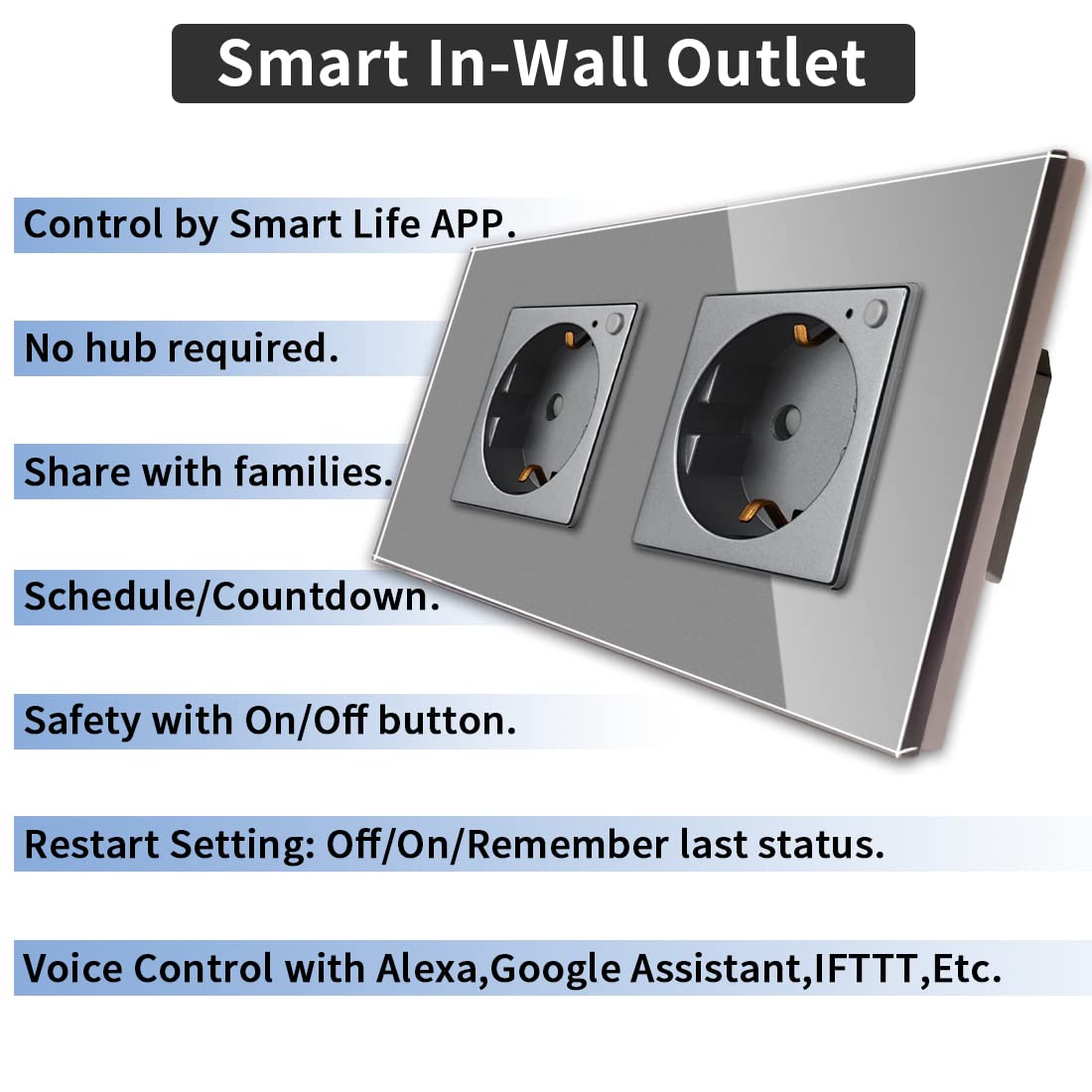 CNBINGO Wifi-Stopcontact Met Stroommeting - Werkt Met Alexa, Google Assistant - Mini-Plug Met Timer en Spraakbediening - Smart Home Stopcontact - 2,4 GHz, 16 A CNBINGO Wifi-Stopcontact Met Stroommeting - Werkt Met Alexa, Google Assistant - Mini-Plug Met Timer en Spraakbediening - Smart Home Stopcontact - 2,4 GHz, 16 A