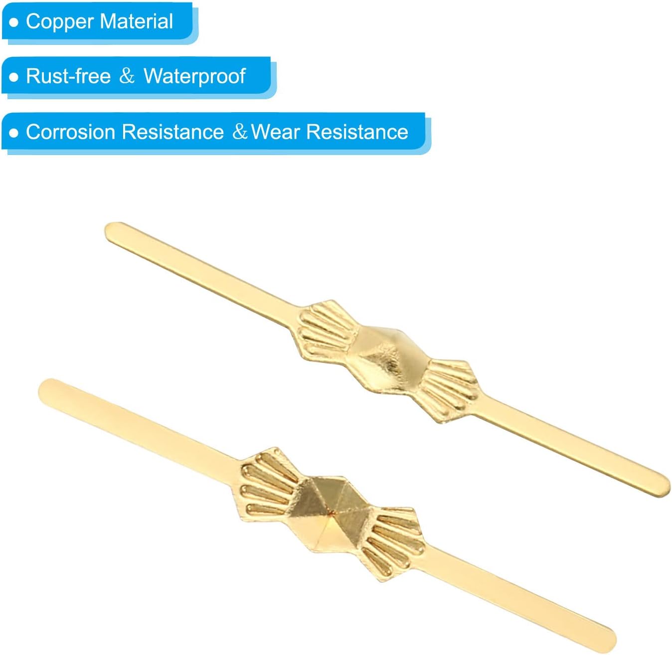 PATIKIL Chandelier Connector Clip, 300 Pack 25mm/1" Length Chandelier Bowtie Pin Replacement for Fastening Crystals Lamp Ceiling Light Parts, Golden