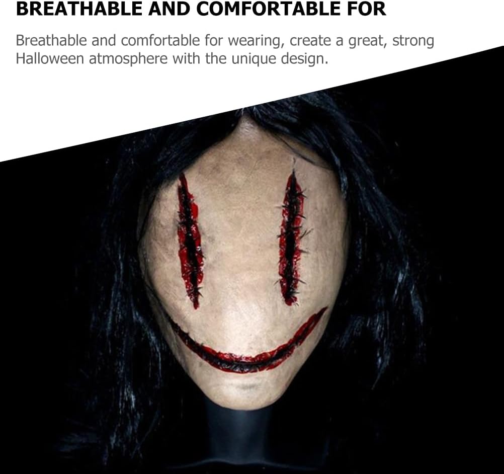 ibasenice Halloween Horrific Performance Supplies - Creepy Halloween Masks Scary Face Cover Horrific Costume Cosplay Supplies for Performance