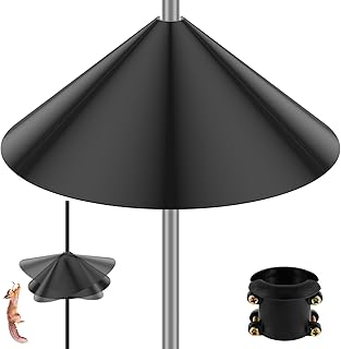 Caffney Squirrel Baffle 19inch Wide Squirrel Flapper Protective Bird House Guard Hanging Wrap Around Squirrel Guard Baffle Plastic Raccoon and Squirrel Proof for Squirrel Raccoon