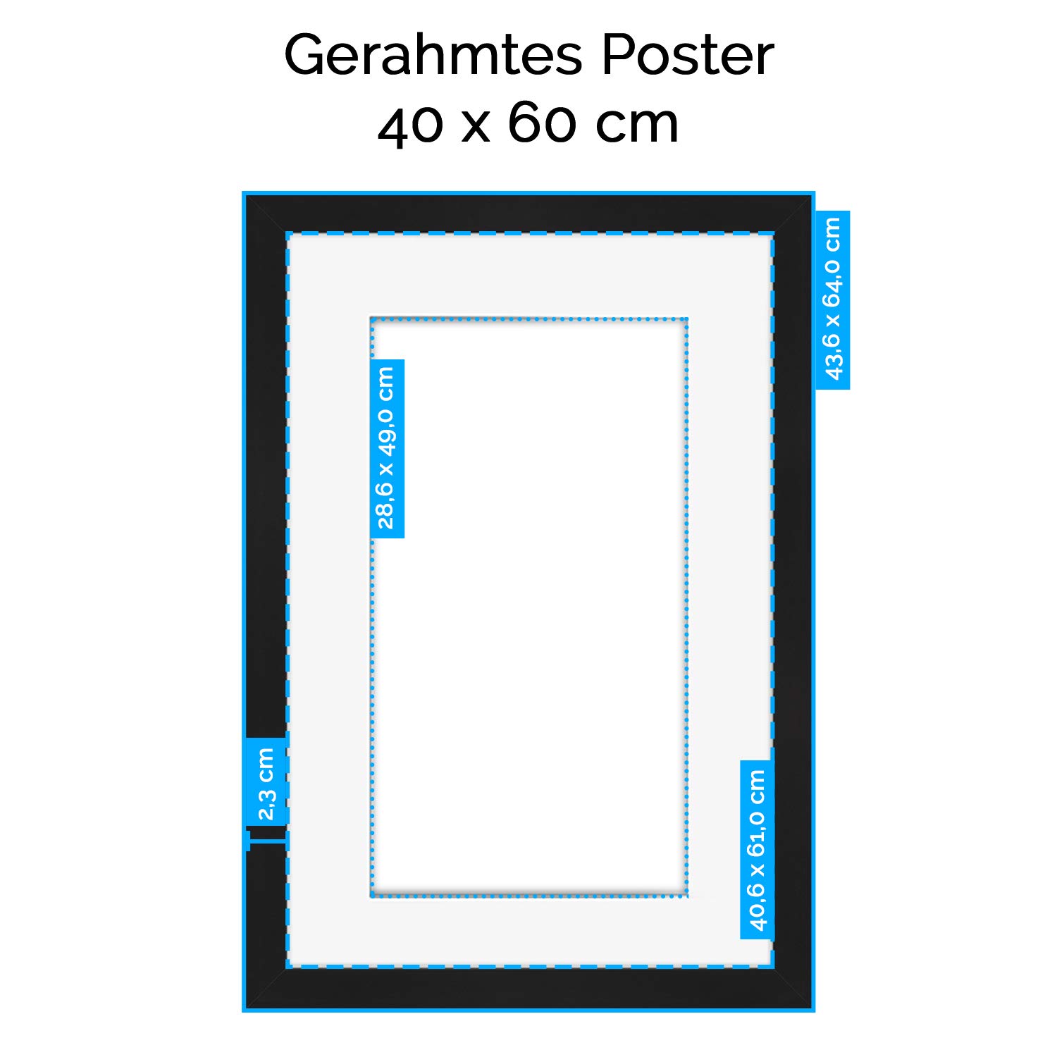 artboxONE Poster mit Rahmen schwarz 60x40 cm Milky Way Over Passo Falazarego von AB1 Edition - gerahmtes Poster
