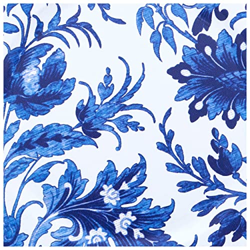Plato decorativo plástico azul índigo redondo 14" pack 4 miniatura 3
